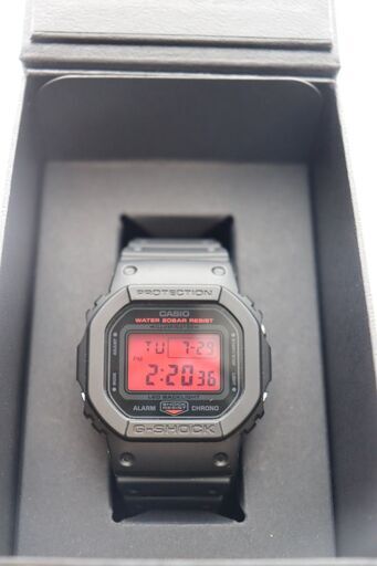 【未使用】G-SHOCK　DW-5600BBR-1JF　反転液晶　ブラック×レッド
