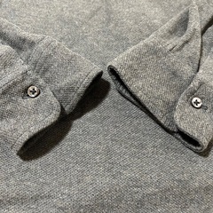 POLO RALPH LAUREN ポロラルフ 長袖ポロシャツ 古着 メンズ M ダークグレー 古着 ヴィンテージの画像