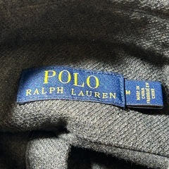 POLO RALPH LAUREN ポロラルフ 長袖ポロシャツ 古着 メンズ M ダークグレー 古着 ヴィンテージの画像