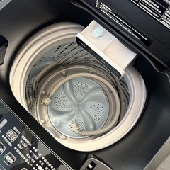 【超美品‼️】ハイセンス 2020年製 5.5kg全自動洗濯機 おしゃれ着コース搭載 高級ガラストップ ブラック♪の画像