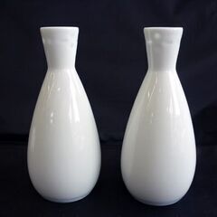☆徳利&お猪口セット 酒器 徳利×2本 お猪口×4個 日本酒 白 札幌 北20条店の画像