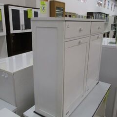 ジモティー割引🏷️【ジャングルジャングル 岸和田和泉インター店】ゴミ箱　収納ラック　ホワイト　木製　 和泉市 堺市 岸和田市 泉大津市 高石市 泉北郡熊取町の画像