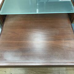 ★リユースのサカイ春日部店★KJ11092  ガラスデスク  H116×W60×D53 クリーニング済みの画像