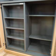 【愛品倶楽部柏店】2枚扉書棚 下段スライド棚式 ロゴス1 フレンズ BS 90スライドの画像