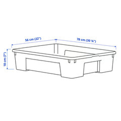 IKEA　プラスチック浅型ボックスとふたセットの画像