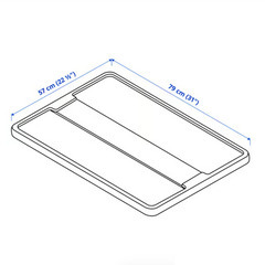 IKEA　プラスチック浅型ボックスとふたセットの画像