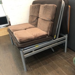 ソファーベッドブラウン中古の画像