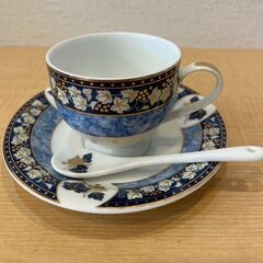 GEORGE　CIÑQ　葡萄柄カップ＆ソーサー5客セットとスプーン５本　トレー付きの画像