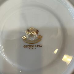 GEORGE　CIÑQ　葡萄柄カップ＆ソーサー5客セットとスプーン５本　トレー付きの画像