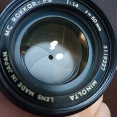 優良品　MINOLTA MC ROKKOR-PG 50mm f1.4 の画像