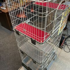 ★来店限定★　キャットタワーゲージ　中古品　黄ばみあり　高さ142㎝の画像