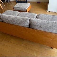 unico ウニコ 3人がけソファ オットマン付きの画像