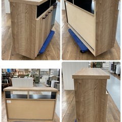 S103 ⭐ 国産 タンスのゲン 大川家具 ハイテレビボード Nゴッド90 幅90cm USED 綺麗の画像