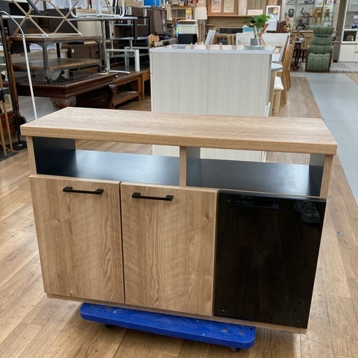 S103 ⭐ 国産 タンスのゲン 大川家具 ハイテレビボード Nゴッド90 幅90cm USED 綺麗