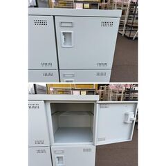 ９人用シューズロッカー　３列３段　F-GE-485-0729A　「オフィス家具のワンツーマート」の画像