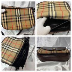 BURBERRY バーバリー ノバチェック ショルダーバッグ ボルドー 希少の画像