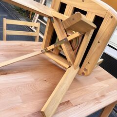 【500】ダイニングテーブル　イス×２脚の画像