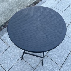 折りたたみテーブル チェア 2点セットの画像