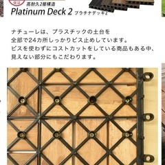 アカシア　天然木　ウッドデッキパネルの画像