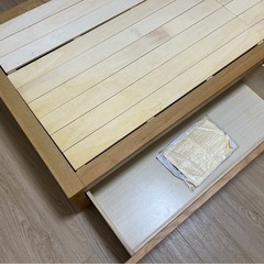 無印良品　オーク材　収納付きベッド　スモールサイズ　８８．５×２０１×２７ｃｍの画像