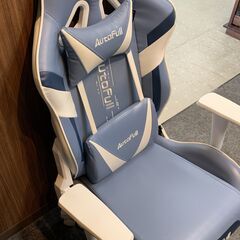 ★来店限定★　AutoFull E-SPORTS CHAIR ゲーミングチェア 使用感あり 中古品  ブルーの画像