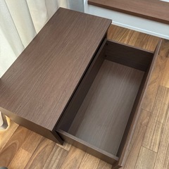 ワゴン キューブボックス 収納　ダークブラウンの画像