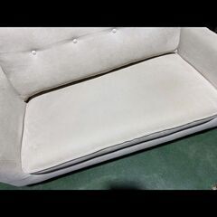札幌お引き取り限定◆家具◆ニトリ◆カジュアルソファ/布製/ベージュ◆パック3◆W132 D78 H78の画像