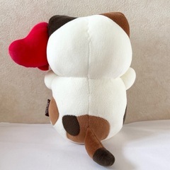 【美品】 ふくふくにゃんこ バルーンおすわりクッション ミケ ぬいぐるみ ネコ ハピンズの画像