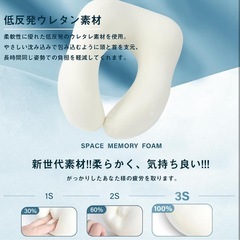【新品】ネックピロー U型 飛行機 夜行バスに最適 旅行用 カバー洗濯可サイズ調節可 収納簡単 コンパクト 持ち運び便利 海外旅行 快適グッズ 便利グッズ 長距離ドライブの画像