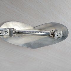 バレッタ　ハート　シルバーの画像