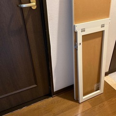 天然木ホワイトスタンドミラーの画像