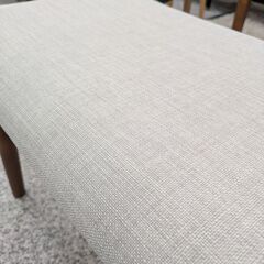 月末限定！》ジモティー見た！で10%OFF【ベンチ】関家具 ソックスシリーズ ダイニングベンチ ウォールナット ファブリック:グレー/ブラウンの画像