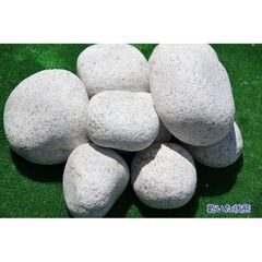 正宇トレードLLC　彩美　特選　天然花崗岩　和風御影玉砂利　5寸(110～160mm)20kgの画像