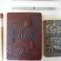 書道　墨、硯、硯箱、文鎮の画像