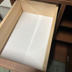木製 食器棚 収納棚 ブラウン 幅60cm×奥行40cm×高さ180cm の画像