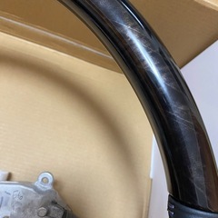 新車外し　200系　ハイエース　レジアスエース　純正　ダークプライム　ステアリング　マホガニー調黒木目　 トヨタ　2025年製の画像