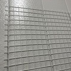 金網 フェンス 金属製 網目5cm角 白 ⑤ 幅240cm×奥行181cm の画像