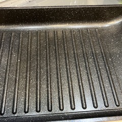 スクエアパン  四角いフライパン　溝付きグリルパン（レッド）の画像