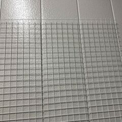 金網 フェンス 金属製 網目5cm角 白 ⑯ 幅253cm×奥行120cm の画像