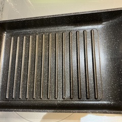 スクエアパン  四角いフライパン　溝付きグリルパン（レッド）の画像