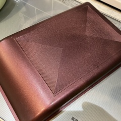 スクエアパン  四角いフライパン　溝付きグリルパン（レッド）の画像