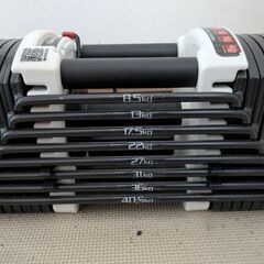FIELDOOR 可変式 クイックダンベル/ブロックダンベル 片方最大40.5kg アジャスタブルダンベル 簡単重量変更 27段階調節 コンパクトの画像