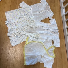 新生児肌着色々セット　短肌着、長肌着、コンビ肌着のセットの画像