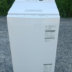 八5918【TOSHIBA】2019年製　電気洗濯機　7.0kg   AW-7D7   外形寸法　幅600㎜  奥行569㎜  高さ980㎜の画像