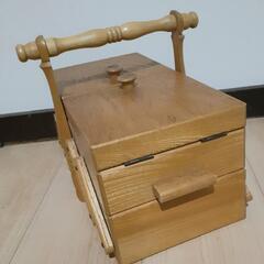 昔ながらの裁縫箱　中古品の画像