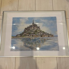モン・サン・ミッシェル　アートプリント　モンサンミッシェル　絵画　額入りの画像