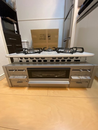 ハイパーガラストップ3口ガスコンロ