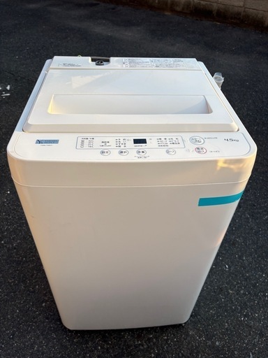 洗濯機，2021年。山田電機.12000円。4.5kg
