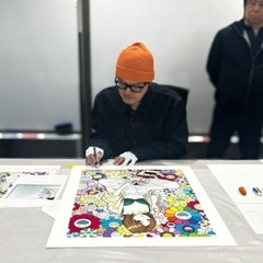 江口寿史・村上隆エディションサイン入りコラボレーション版画「famicom」の画像