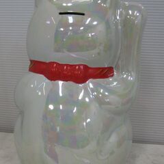 招き猫　貯金箱　右手上げ　特大　高さ41㎝　千客万来　開運招福　商売繁盛　まねき猫　置物　縁起物　インテリアの画像